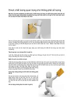 Email, chất lượng quan trọng chứ không phải số lượng