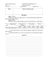 Đề KT 1 Tiết Địa KHI năm 2010