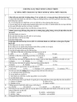 CHƯƠNG II: SỰ PHÁT SINH VÀ PHÁT TRIỂN CỦA SỰ SỐNG TRÊN TRÁI ĐẤT