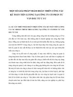 MỘT SỐ GIẢI PHÁP NHẰM HOÀN THIÊN CÔNG TÁC KẾ TOÁN TIỀN LƯƠNG TẠI CÔNG TY CỔ PHẦN TƯ VẤN ĐẦU TƯ C S U