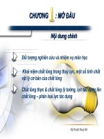 ĐỐI TƯỢNG NGHIÊN CỨU VÀ NHIỆM VỤ MÔN HỌC Thủy khí 