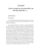 NÂNG CAO HIỆU QUẢ DẠY ĐỌC DIỄN CẢM CHO HỌC SINH LỚP 4 – 5