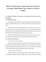 NHỮNG VẤN ĐỀ CƠ BẢN VỀ HẠCH TOÁN TIỀN LƯƠNG VÀ CÁC KHOẢN TRÍCH THEO LƯƠNG TRONG CÁC DOANH NGHIỆP