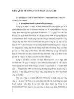 KHÁI QUÁT VỀ CÔNG TY CỔ PHẦN LILAMA 10