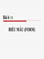 Bài 6. Biểu mẫu