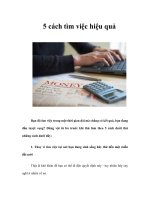 5 cách tìm việc hiệu quả