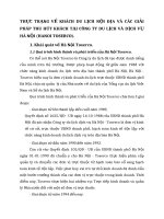 THỰC TRẠNG VỀ KHÁCH DU LỊCH NỘI ĐỊA VÀ CÁC GIẢI PHÁP THU HÚT KHÁCH TẠI CÔNG TY DU LỊCH VÀ DỊCH VỤ  HÀ NỘI