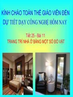 Bài 11. Trang trí nhà ở bằng một số đồ vật