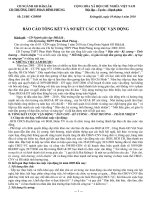 Báo cáo SK-TK các cuộc vận động