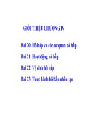 bai 20 ho hap va cac co quan ho hap