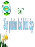 Bài 7: Sự phân ố khií hậu