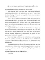 NỘI DUNG NGHIỆP VỤ BÀN BAR TẠI KHÁCH SẠN ĐỨC THÁI