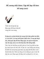 Để xương chắc khỏe: Tập thể dục tốt hơn bổ sung canxi