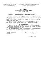 Tờ trình (v/v đề nghị xét TN THCS 2009)