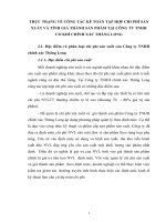 THỰC TRẠNG VỀ CÔNG TÁC KẾ TOÁN TẬP HỢP CHI PHÍ SẢN XUẤT VÀ TÍNH GIÁ THÀNH SẢN PHẨM TẠI CÔNG TY TNHH CƠ KHÍ CHÍNH XÁC THĂNG LONG