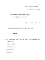 Mẫu đơn gửi đăng ký Hợp đồng chuyển giao công nghệ