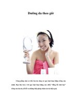 Dưỡng da theo giờ