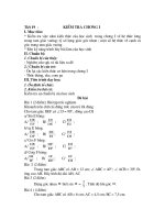 Đề kiểm tra hình chương I tiết 19 chẵn - lẻ