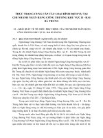 THỰC TRẠNG CUNG CẤP CÁC LOẠI HÌNH DỊCH VỤ TẠI CHI NHÁNH NGÂN HÀNG CÔNG THƯƠNG KHU VỰC II