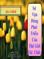 Sự vận động, phát triễn của thế giới vật chất