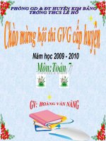 Tiet 41. Luyen tap cac truong hop bang nhau cua tam giac vuong