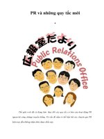 PR và những quy tắc mới