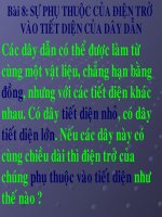 Tiết 8: Sự phụ thuộc của ĐT váo Tiết diên dd