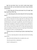 MỘT SỐ GIẢI PHÁP NÂNG CAO CHẤT LƯỢNG HOẠT ĐỘNG KINH DOANH THẺ TẠI CHI NHÁNH NGÂN HÀNG NGOẠI THƯƠNG THÀNH CÔNG