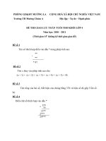 Đề giao lưu toán tuổi thơ Lớp 4 năm 2010 trường Tiểu học Mường Chùm A