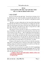 SKKN một vài thủ thuật đổi mới giảng dạy