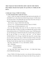 THỰC TRẠNG SỬ DỤNG PHƯƠNG THỨC CHUYỂN TIỀN TRONG HOẠT ĐỘNG THANH TOÁN QUỐC TẾ TẠI CÔNG TY TNHH LD CHÍ HÙNG