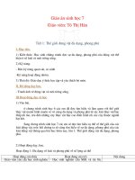 giáo án sinh 7 chương 1 + 2