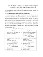 GIẢI PHÁP HOÀN THIỆN VÀ NÂNG CAO CHẤT LƯỢNG CÔNG TÁC PHÂN TÍCH BCTC Ở VIETCOMBANK