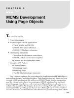 MCMS Development Using Page Objects