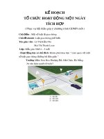 KẾ HOẠCH TỔ CHỨC HOẠT ĐỘNG MỘT NGÀY TÍCH HỢP ( Phục vụ hội thảo góp ý