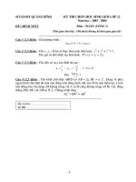 De thi hoc sinh gioi Qung Binh lop 12 qua cac nam