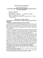 Báo cáo thu hoạch 4 năm học tập....