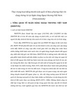 Thực trạng hoạt động thanh toán quốc tế theo phương thức tín dụng chứng từ tại Ngân hàng Ngoại thương Việt Nam