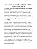 HOÀN THIỆN KẾ TOÁN BÁN HÀNG TẠI CÔNG TY TNHH THƯƠNG MẠI 98