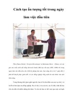 Cách tạo ấn tượng tốt trong ngày làm việc đầu tiên