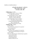 ĐỀ THI TV 1 CUỐI KỲ I