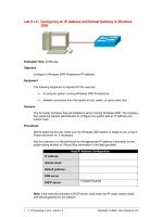 Configuring an IP Address and Default Gateway in Windows 2000