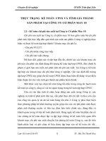 THỰC TRẠNG  KẾ TOÁN  CPSX VÀ TÍNH GIÁ THÀNH SẢN PHẨM TẠI CÔNG TY CỔ PHẦN MAY 10