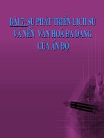 Bài 7: Sự PT của LS và nền VH Ấn Độ