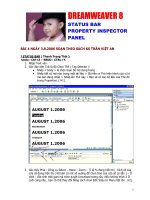 Hướng dẫn - Dreamweaver 8 - Status barproperty Inspector- Panel