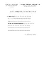 giấy chuyển sinh hoạt Đoàn TN