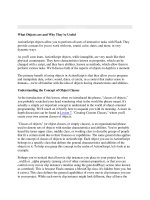 What Objects are and Why They''''re Useful