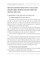 MỘT SỐ GIẢI PHÁP NHẰM NÂNG CAO GIÁ TRỊ THƯƠNG HIỆU SIEMENS GIGASET TRÊN THỊ TRƯỜNG VIỆT NAM