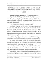 THỰC TRẠNG KẾ TOÁN TIỀN LƯƠNG VÀ CÁC KHOẢN TRÍCH THEO LƯƠNG TẠI CÔNG TY TƯ VẤN XÂY DỰNG LICOGI