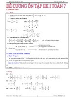 De cuong on tap ky I toan 7